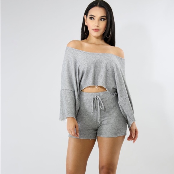 Grey lounge short set - Picture 1 of 6